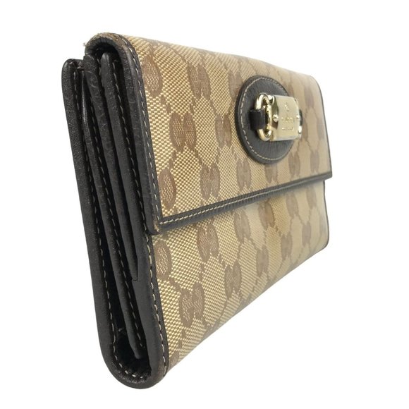 *** SOLD** Rare Gucci Wallet Long GG Brown PVC & dust bag - Picture 3 of 12